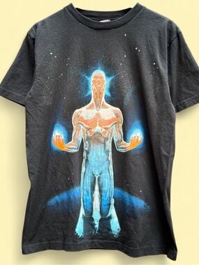 Marvel black silver surfer Tee Size M mad engine vintage